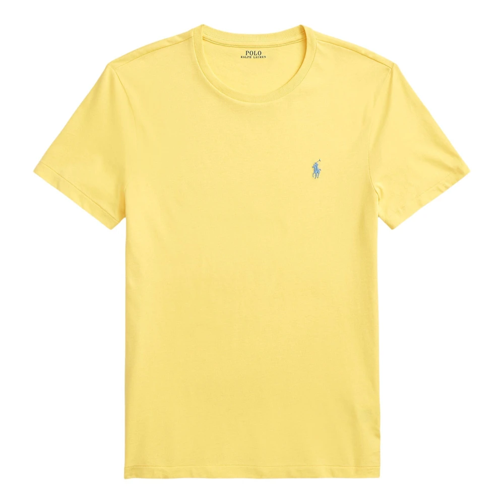 Ralph Lauren Geborduurd Katoenen T-Shirt Logo Yellow Heren