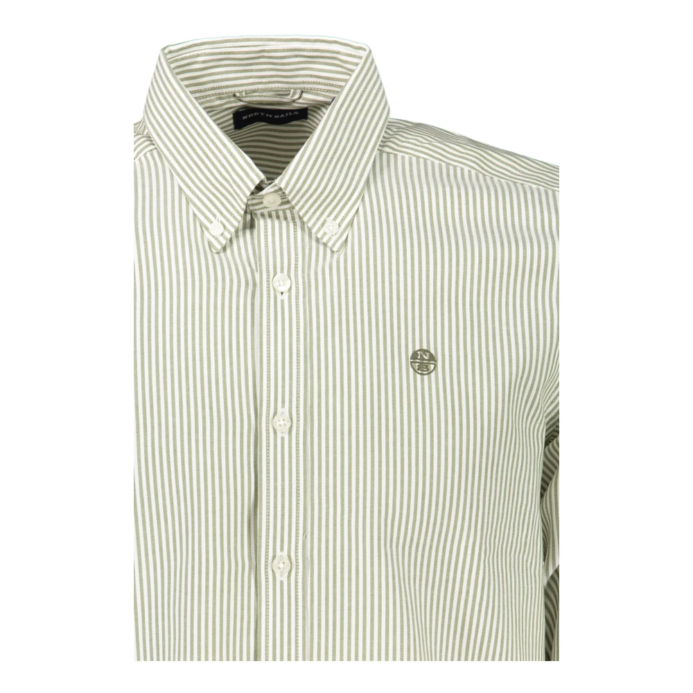 North Sails Gestreept overhemd met button-down kraag White Heren