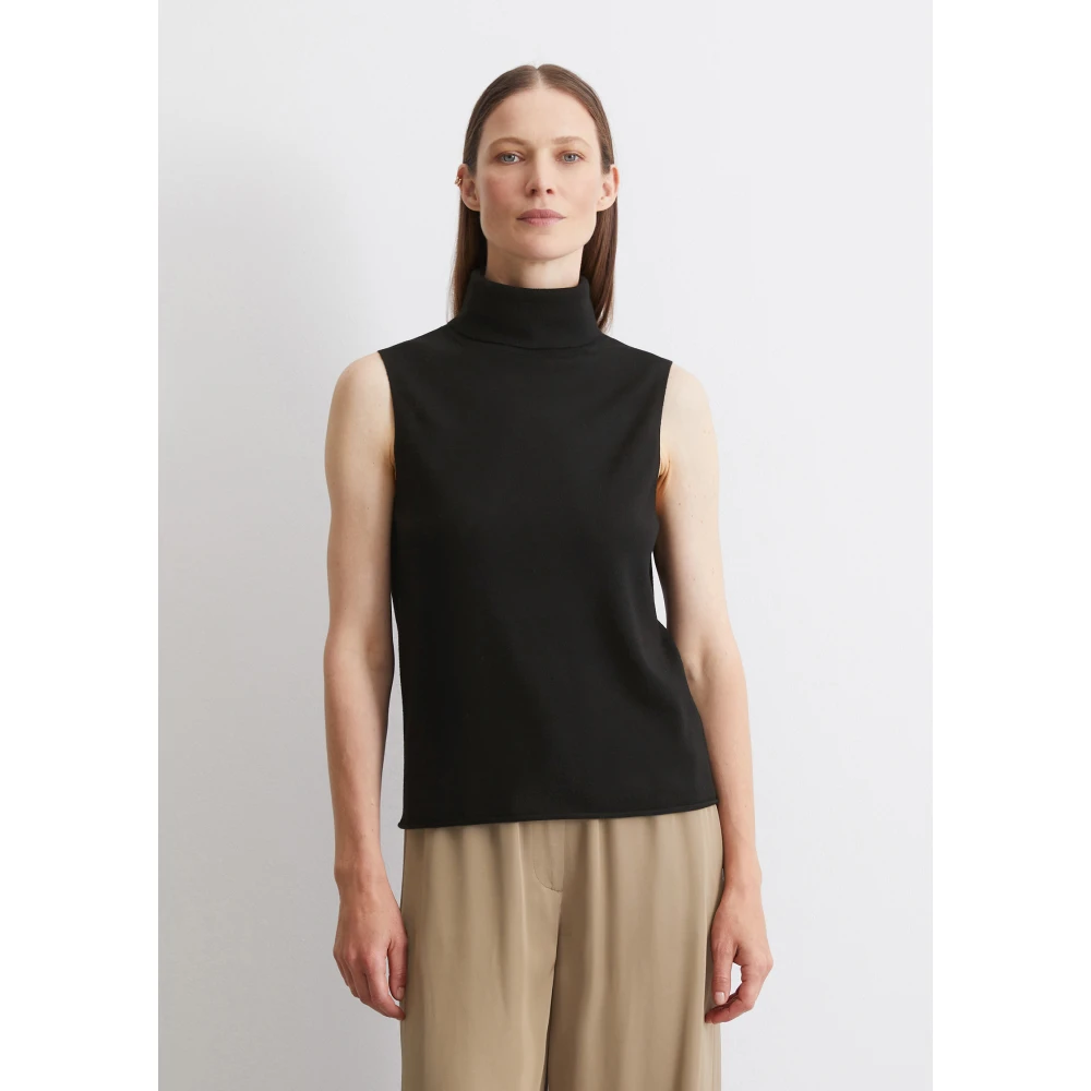 Marc O'Polo Reguliere fijngebreide trui Black Dames