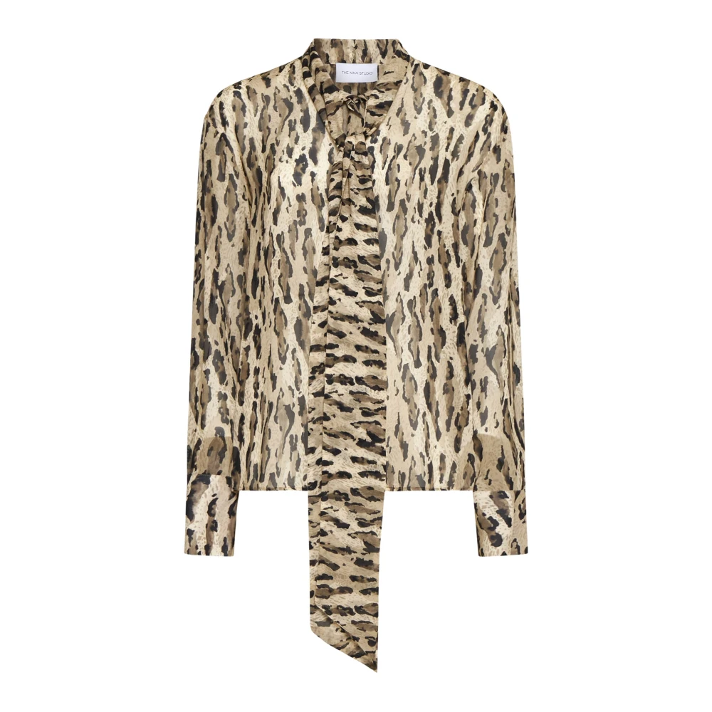 The Nina Studio Bruine Shirt voor Stijlvolle Look Brown Dames