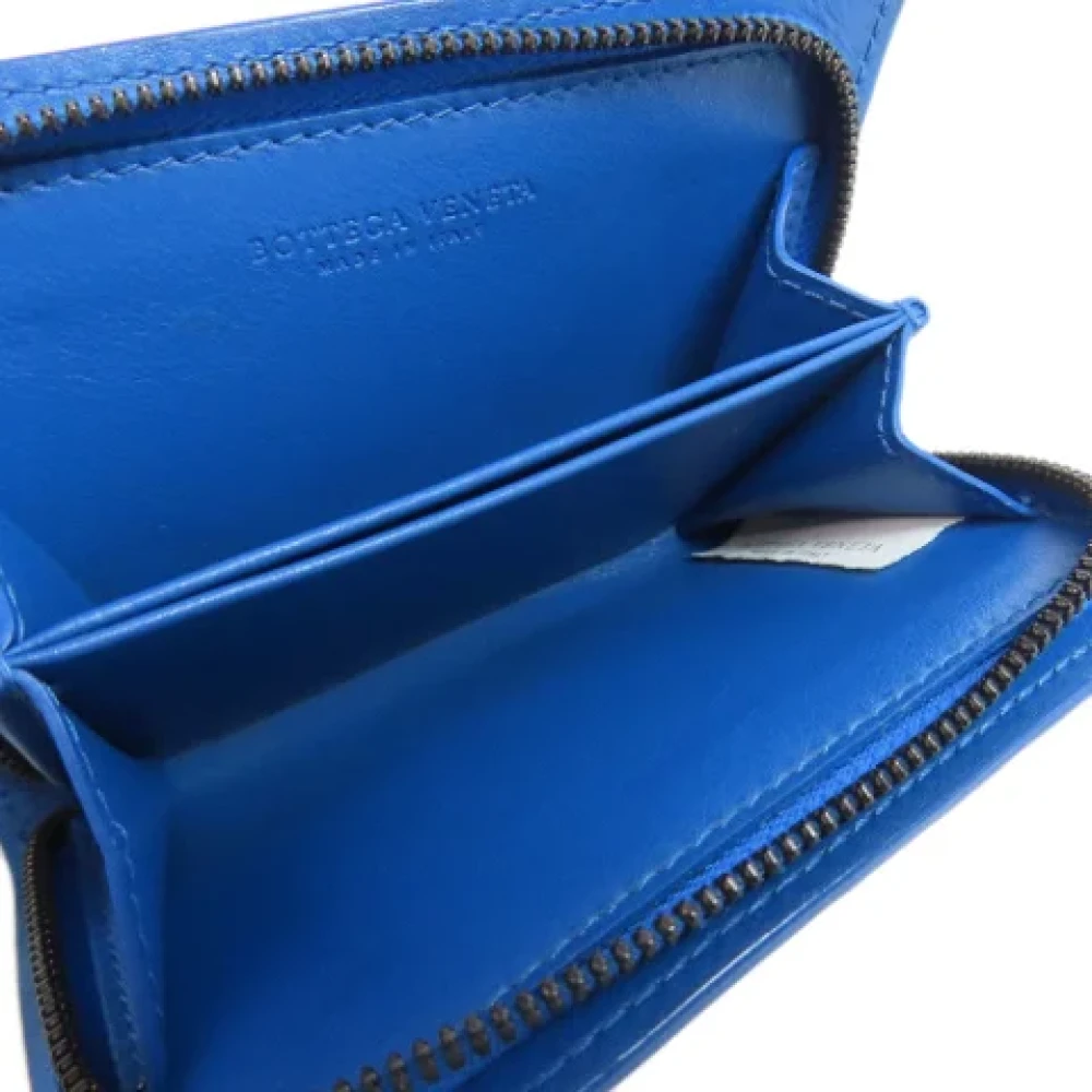 Bottega Veneta Vintage Pre-owned Leather wallets Blue Dames
