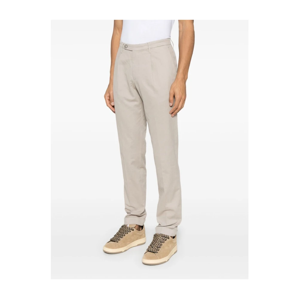Michael Coal Beige Broek met Verborgen Rits Beige Heren