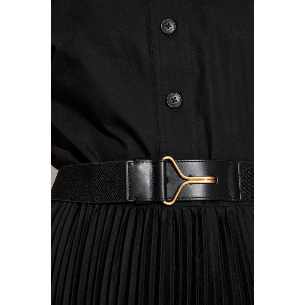 TORY BURCH Jurk met geplooide onderkant Black Dames