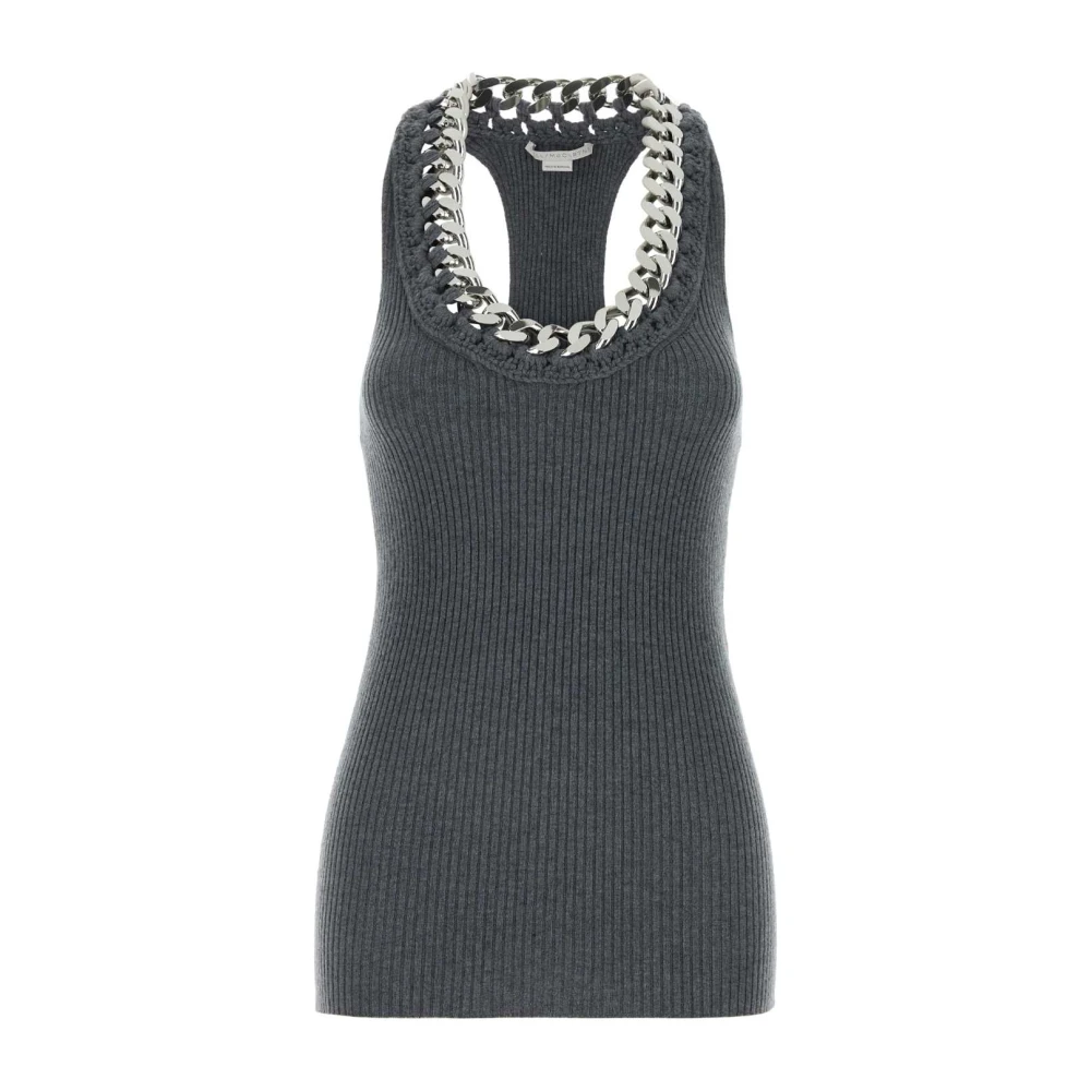 Stella Mccartney Grijze stretch wolmix top Gray Dames