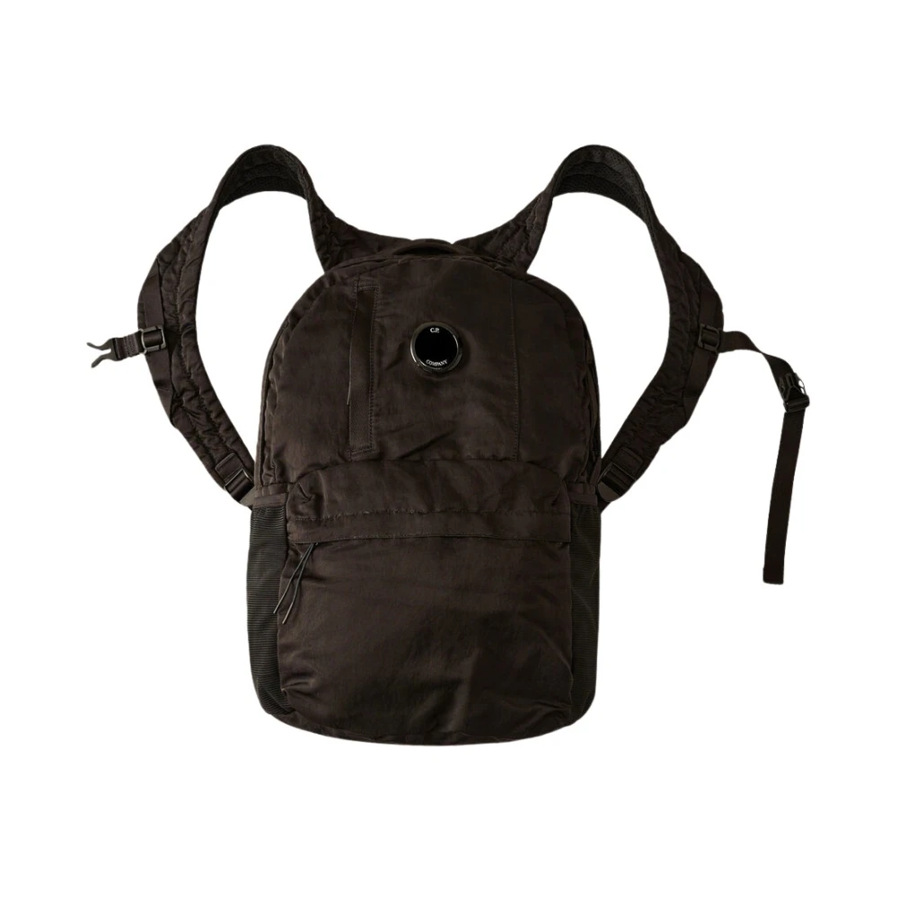 C.p. Company Nylon B Lens Backpack - Male - Backpacks - Black - One Size - Bags