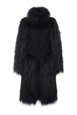 Pälseffektkappa med bustier