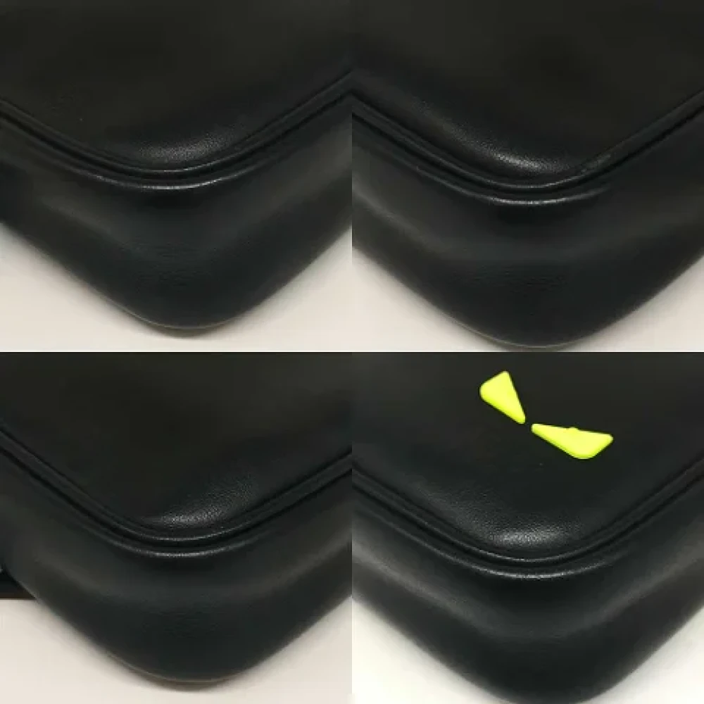 Fendi Vintage Pre-owned Leather shoulder-bags Black Dames