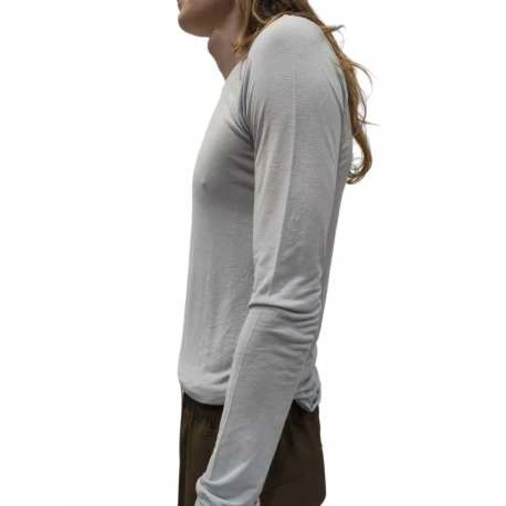 Rick Owens Double Layer T-shirt met Lange Mouwen Gray Heren