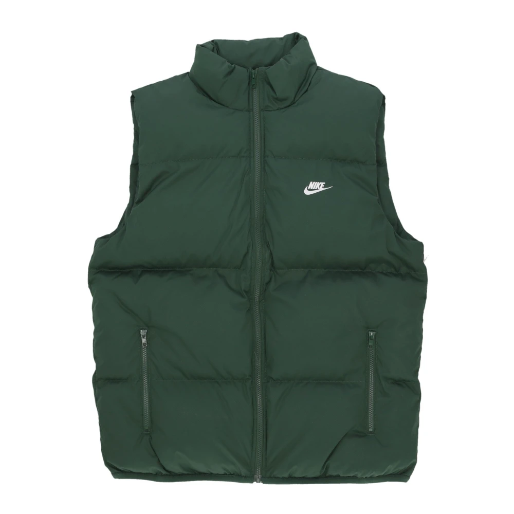 Nike Men's Green Waistcoats, Xs, Puffer Vest Down Jacket Fir/White