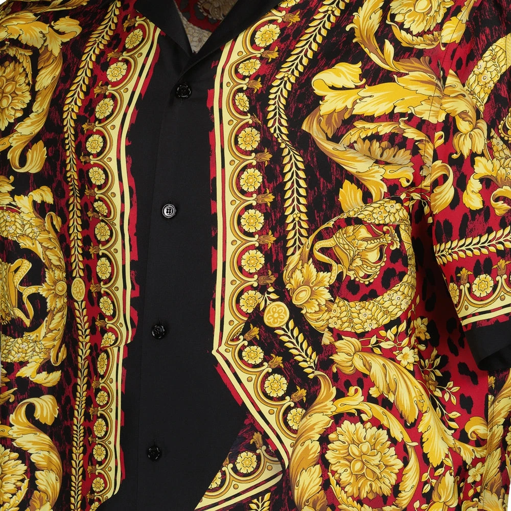 Versace Zijden Barocco Shirt Herfst-Winter 2024 Multicolor Heren