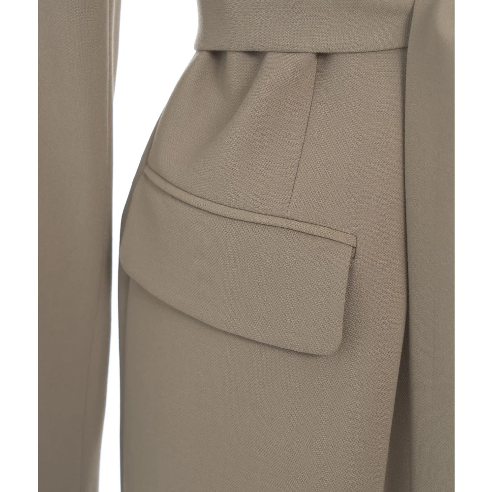 Ottod'Ame Blazer met ceintuur en split Green Dames