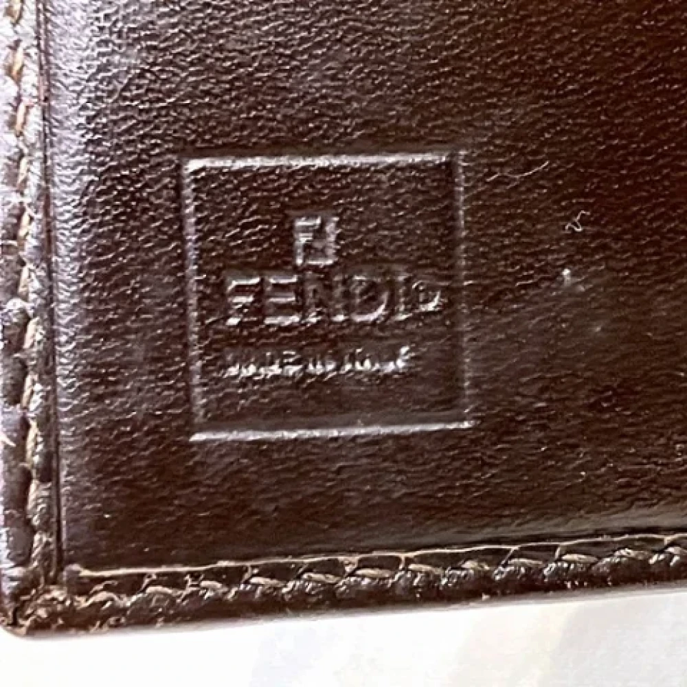 Fendi Vintage Pre-owned Canvas wallets Brown Unisex