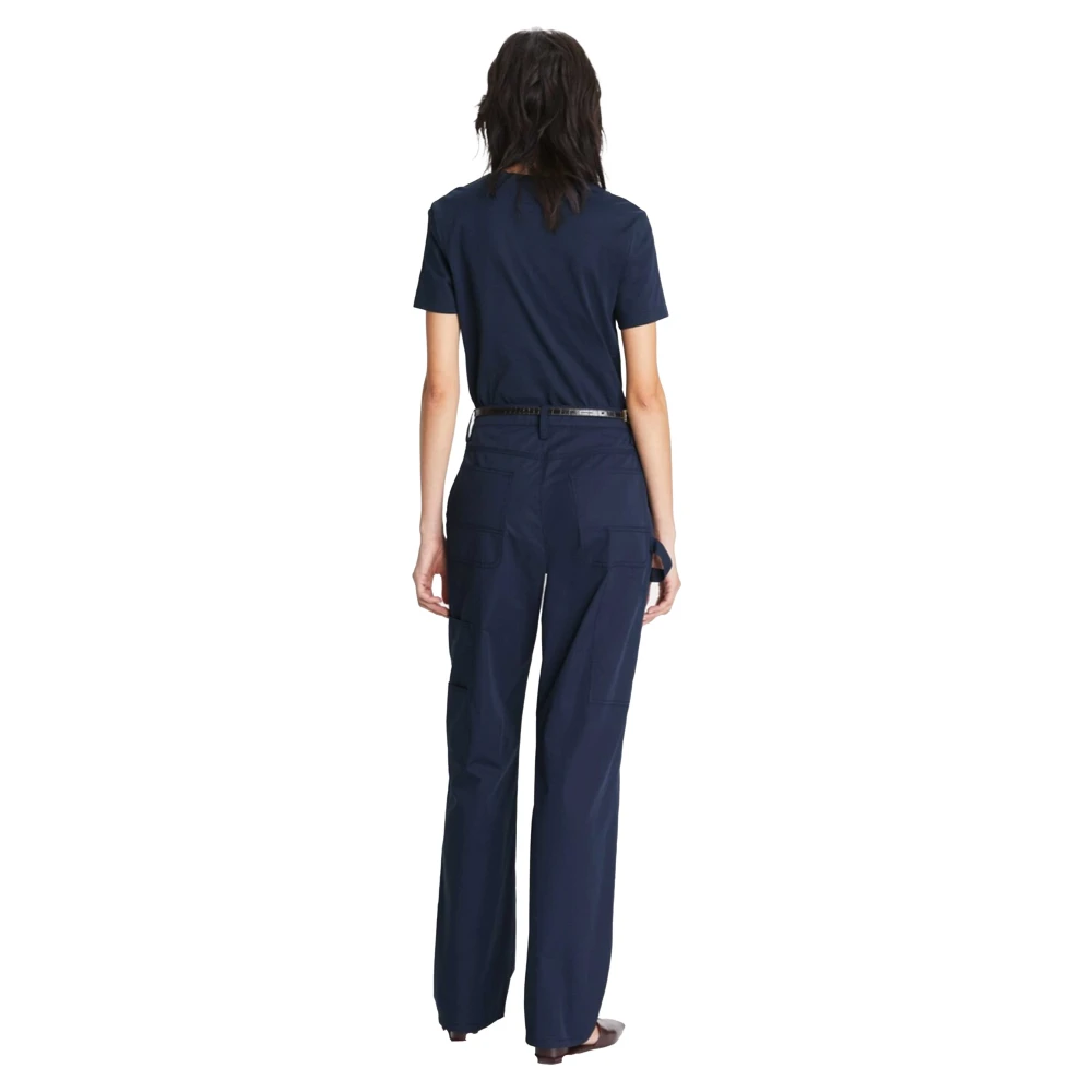 TORY BURCH Geborduurd Logo T-shirt Blue Dames