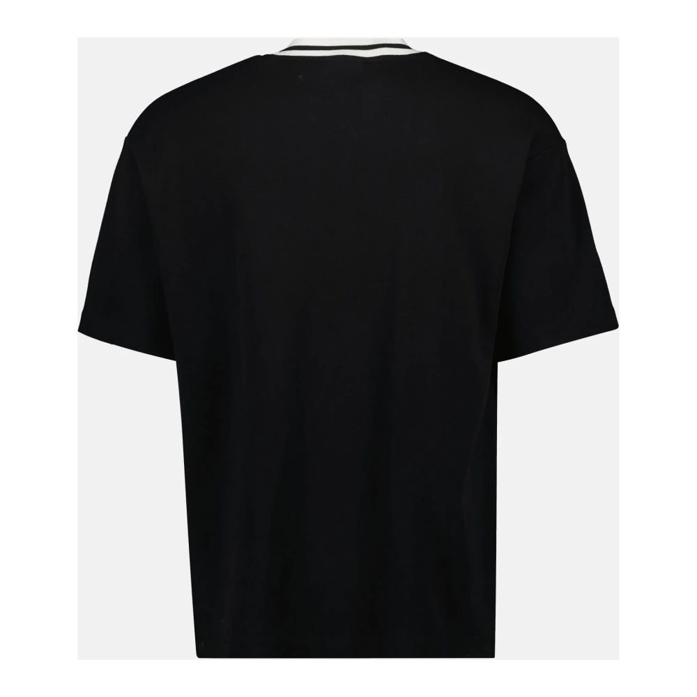 Drole de Monsieur Sportieve Slogan T-shirt Lente-Zomer 2025 Black Heren