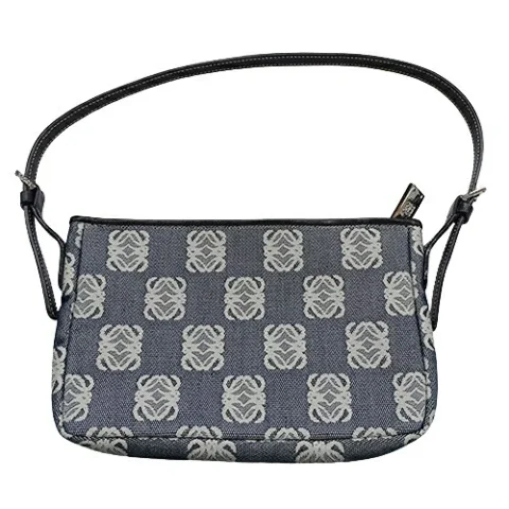 Loewe Pre-owned Canvas shoulder-bags Gray Dames