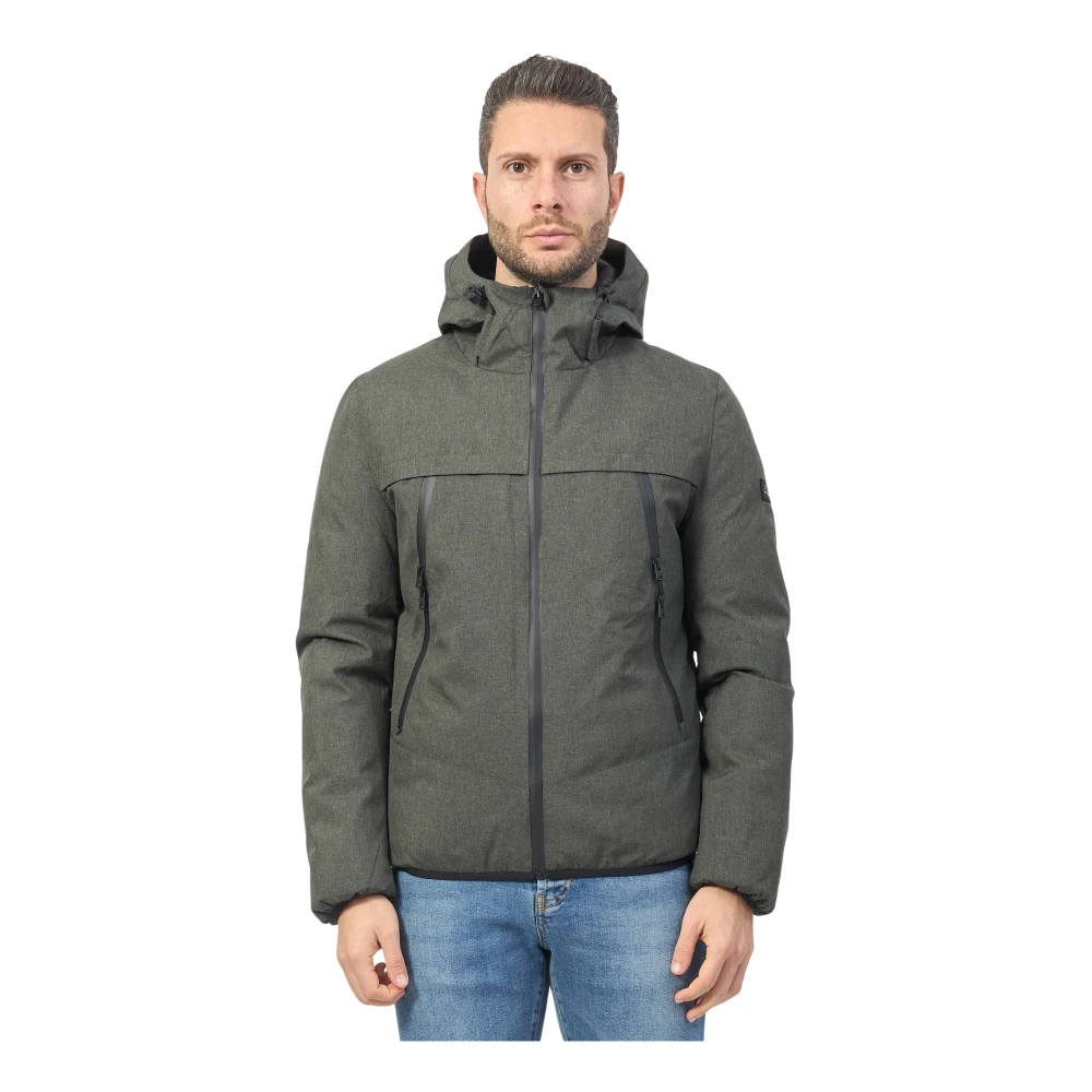 YES ZEE Groene Softshell Gewatteerde Hoodie Green Heren
