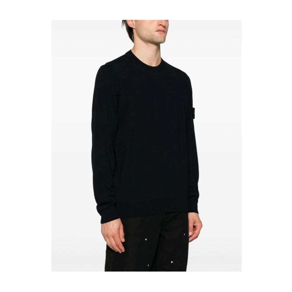 Stone Island Casual Gebreide Pullover Sweater Blue Heren