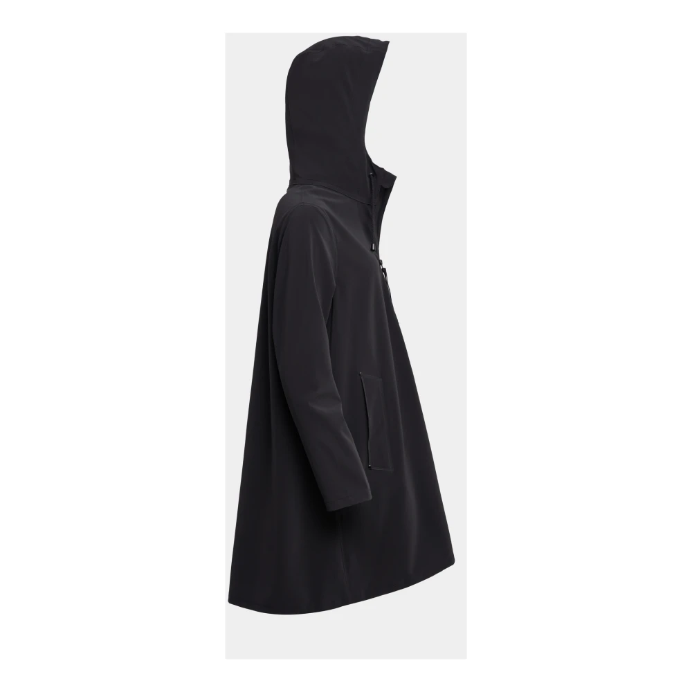 Stutterheim Lichtgewicht Matte Rits Regenjas Black Dames
