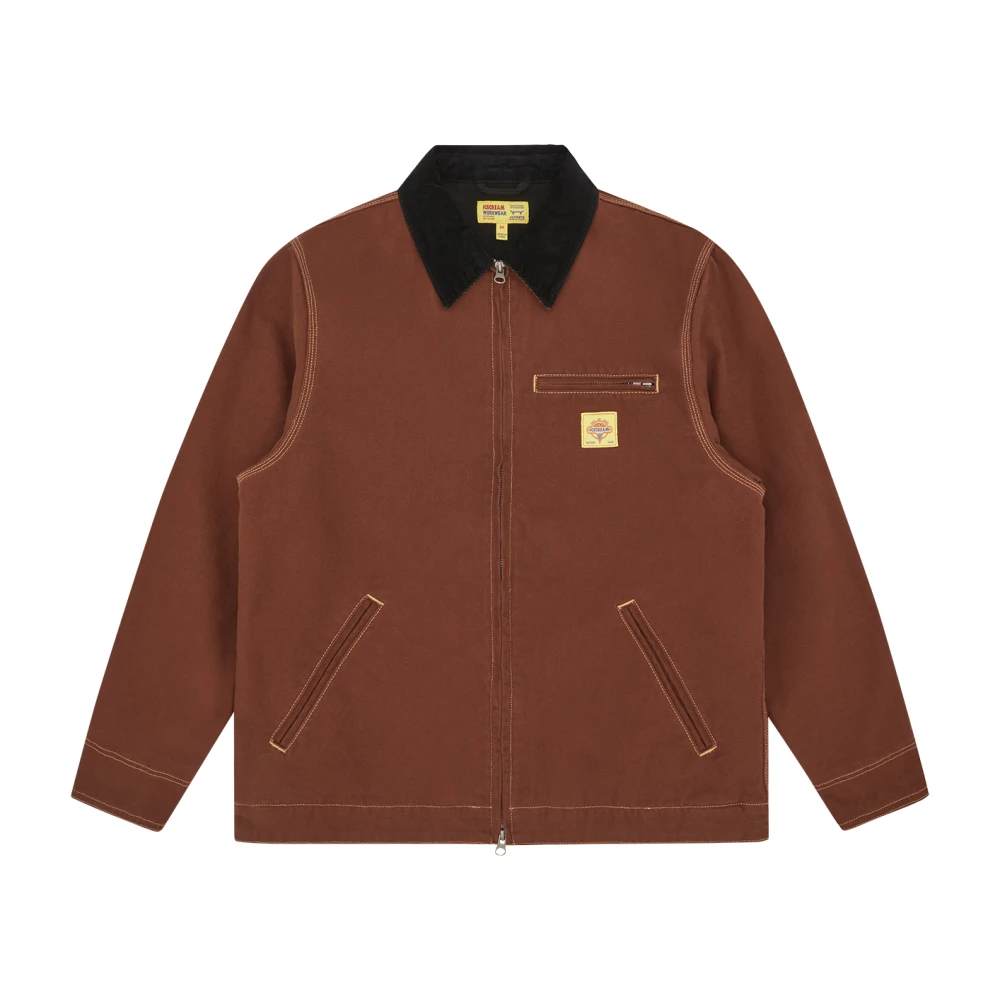 Icecream Brown Canvas Work Jacket - Male - Light Jackets - L - Jackets