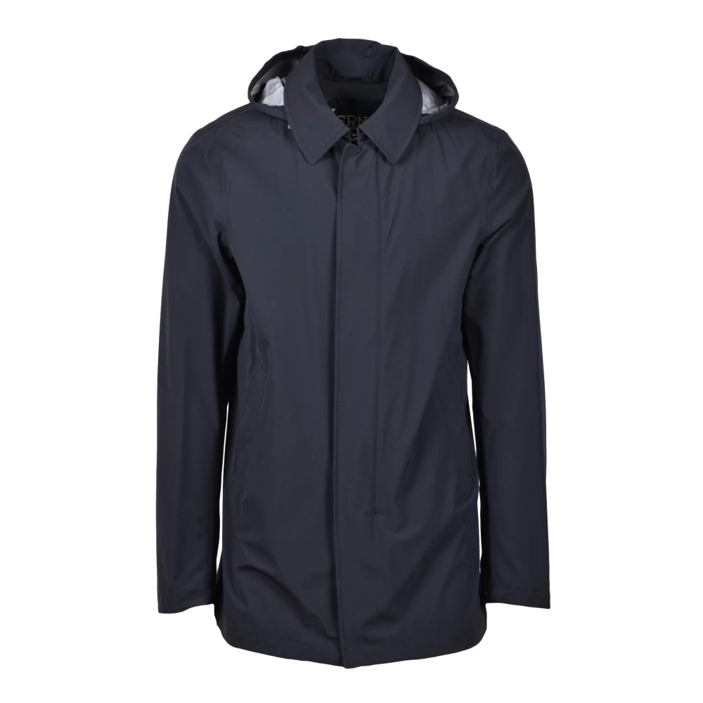 Herno Waterdichte Nylon Jas Blue Heren