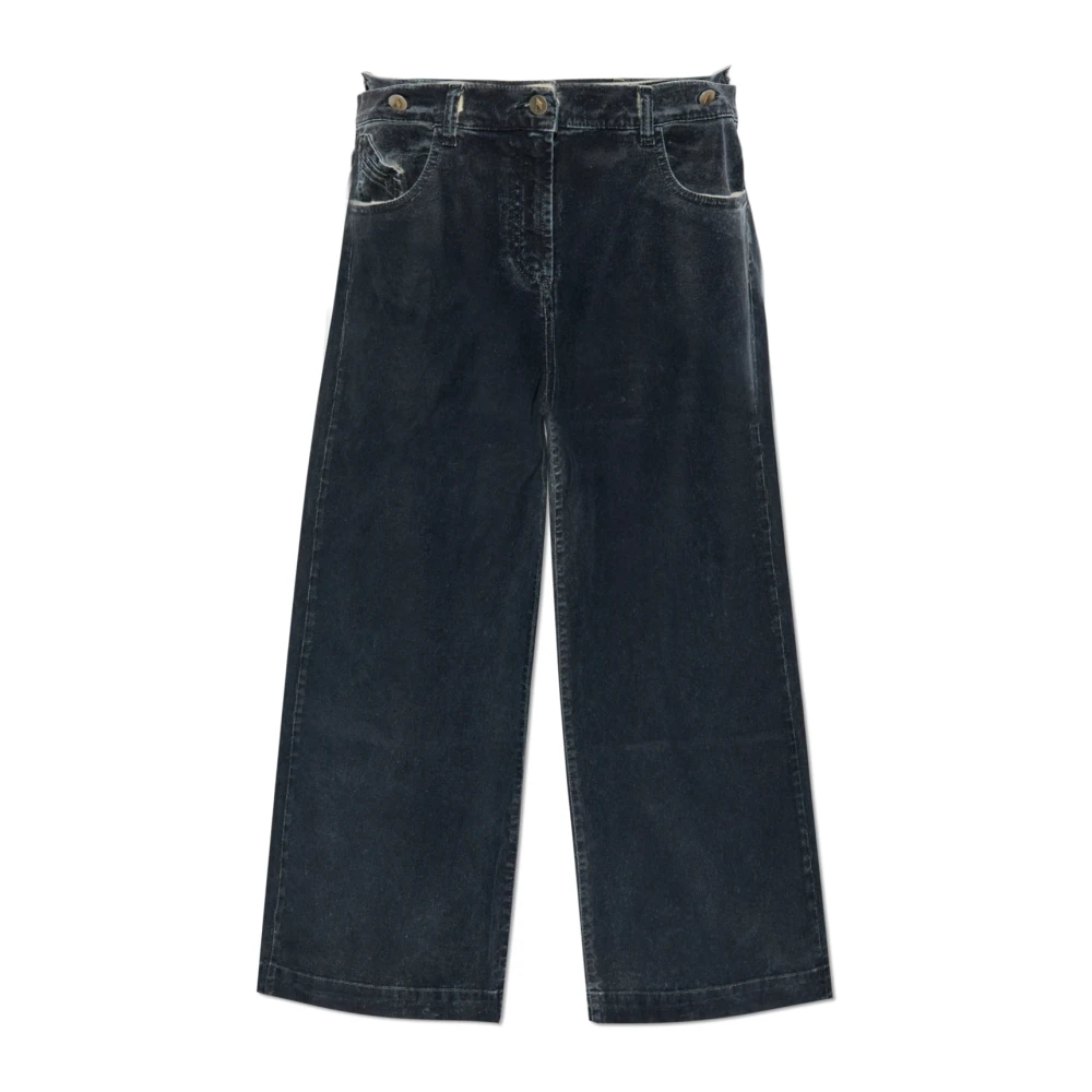 The Attico Gewaxte wide-leg jeans Gray Dames
