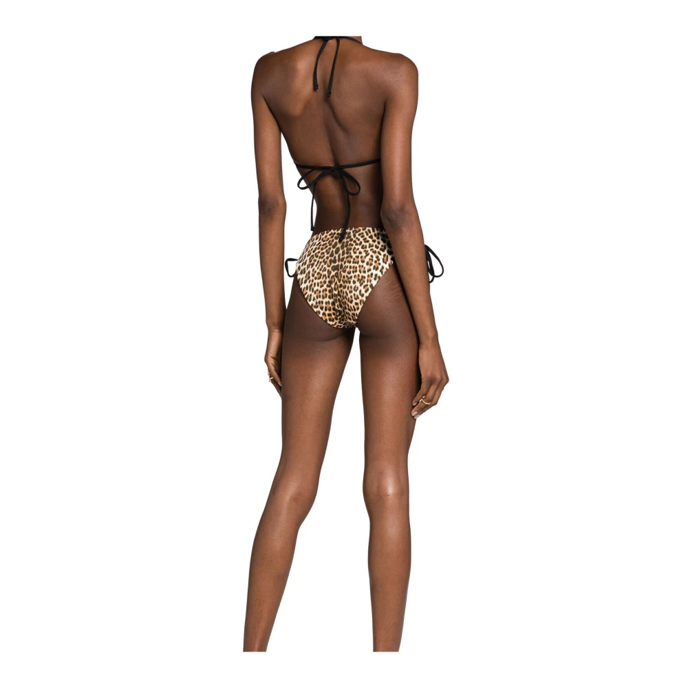 Roberto Cavalli Luipaardprint Halternek Bikini Set Brown Dames