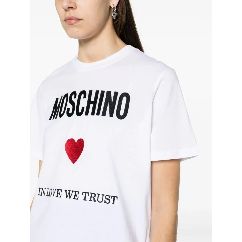 Moschino 2001C Tee Stijlvol en Trendy Shirt White Dames