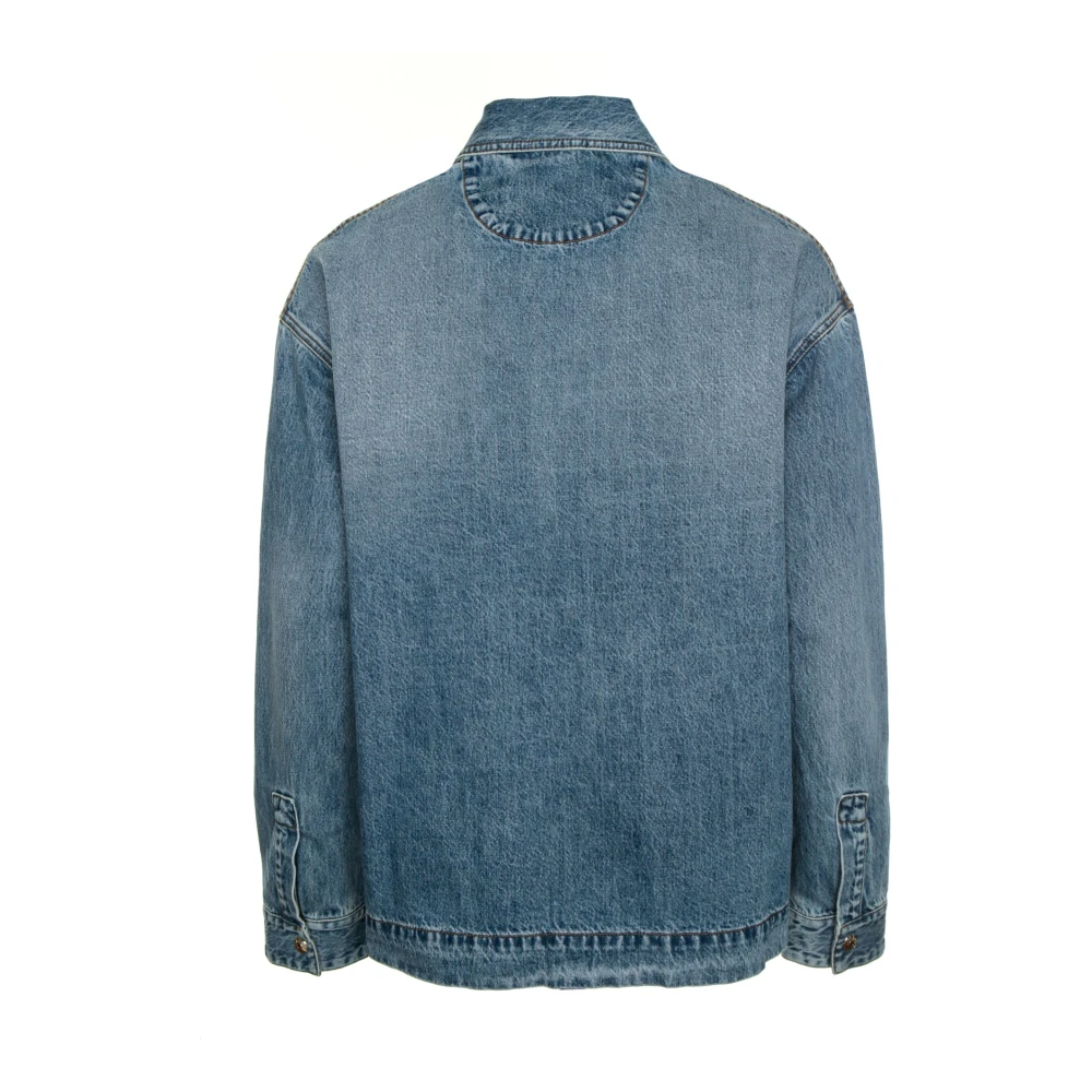 Jacquemus Denim Kent Kraag Shirt Blue Heren