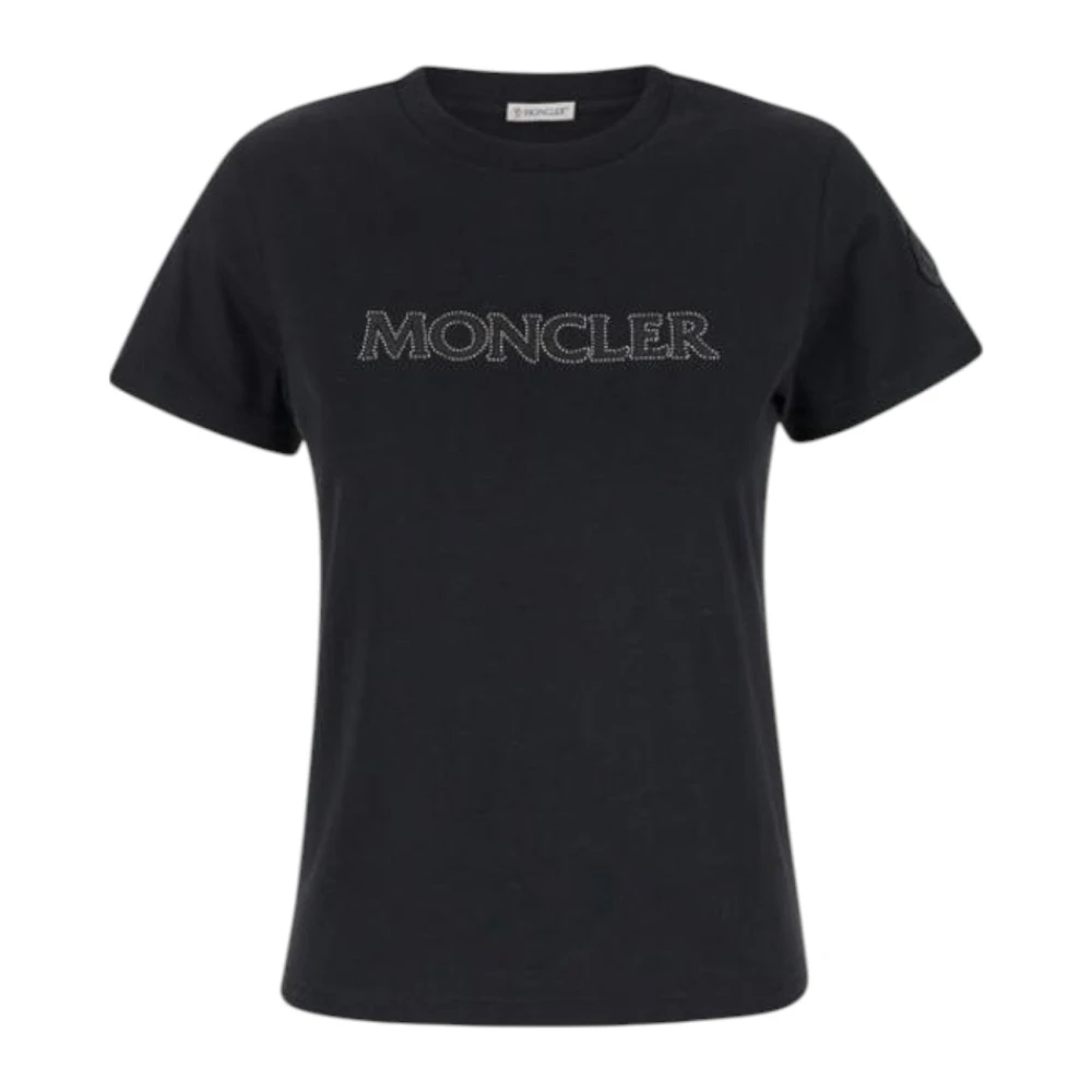 Moncler - Tops > T-Shirts - Black - Moncler - Modalova