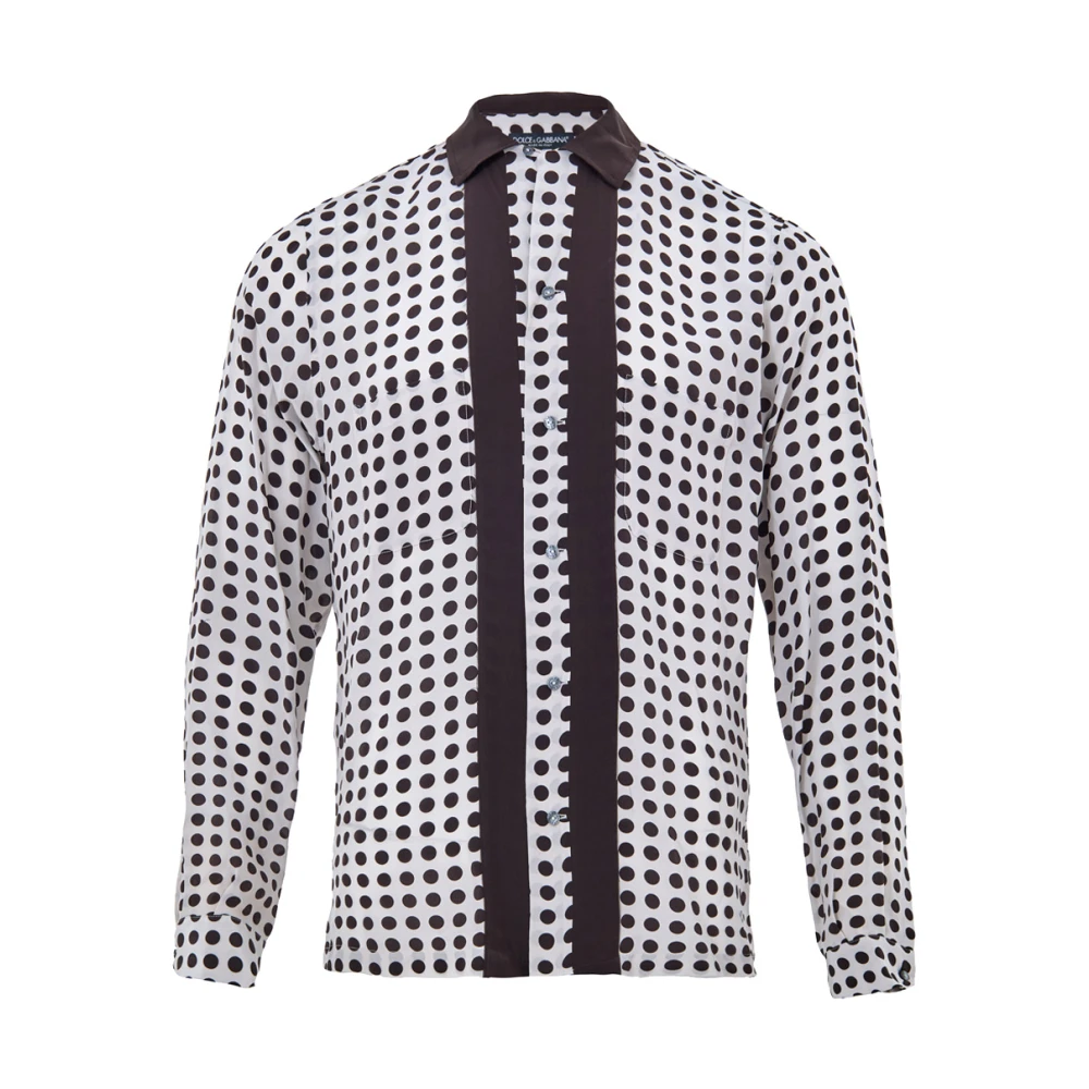 Dolce & Gabbana Men's Polka Dot Silk Shirt