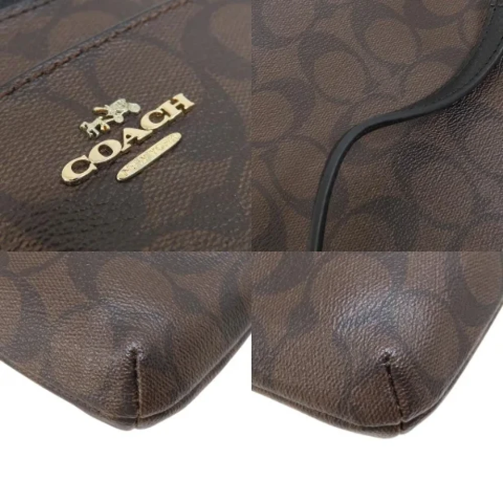 Coach Pre-owned Canvas shoulder-bags Brown Dames