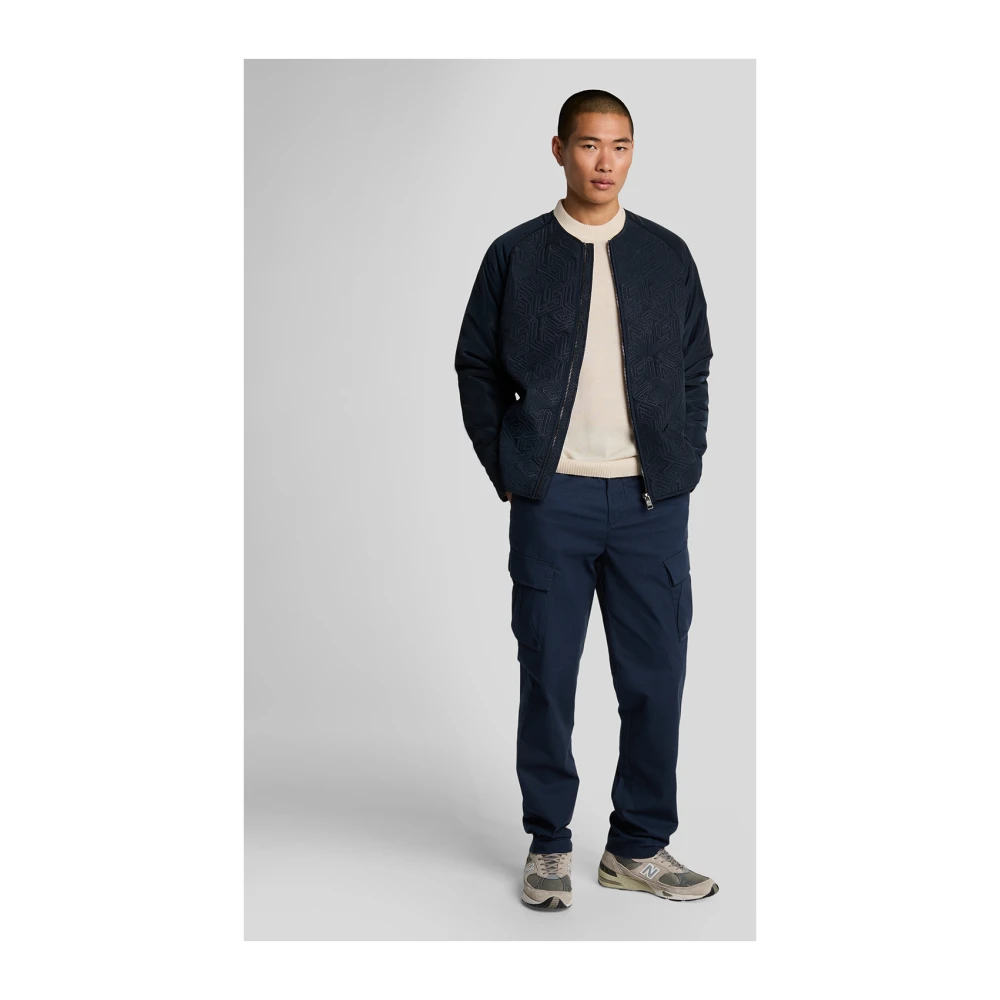 Lyle & Scott Broek van katoen met stretch Ripstop broek Blue Heren