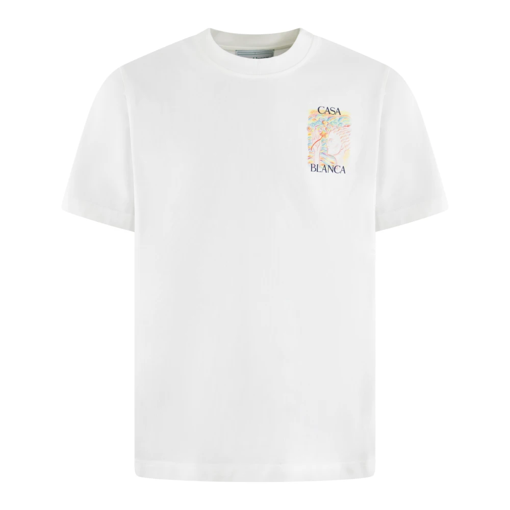 Casablanca Stijlvolle Heren Shirt met Paddenstoelengodin White Heren