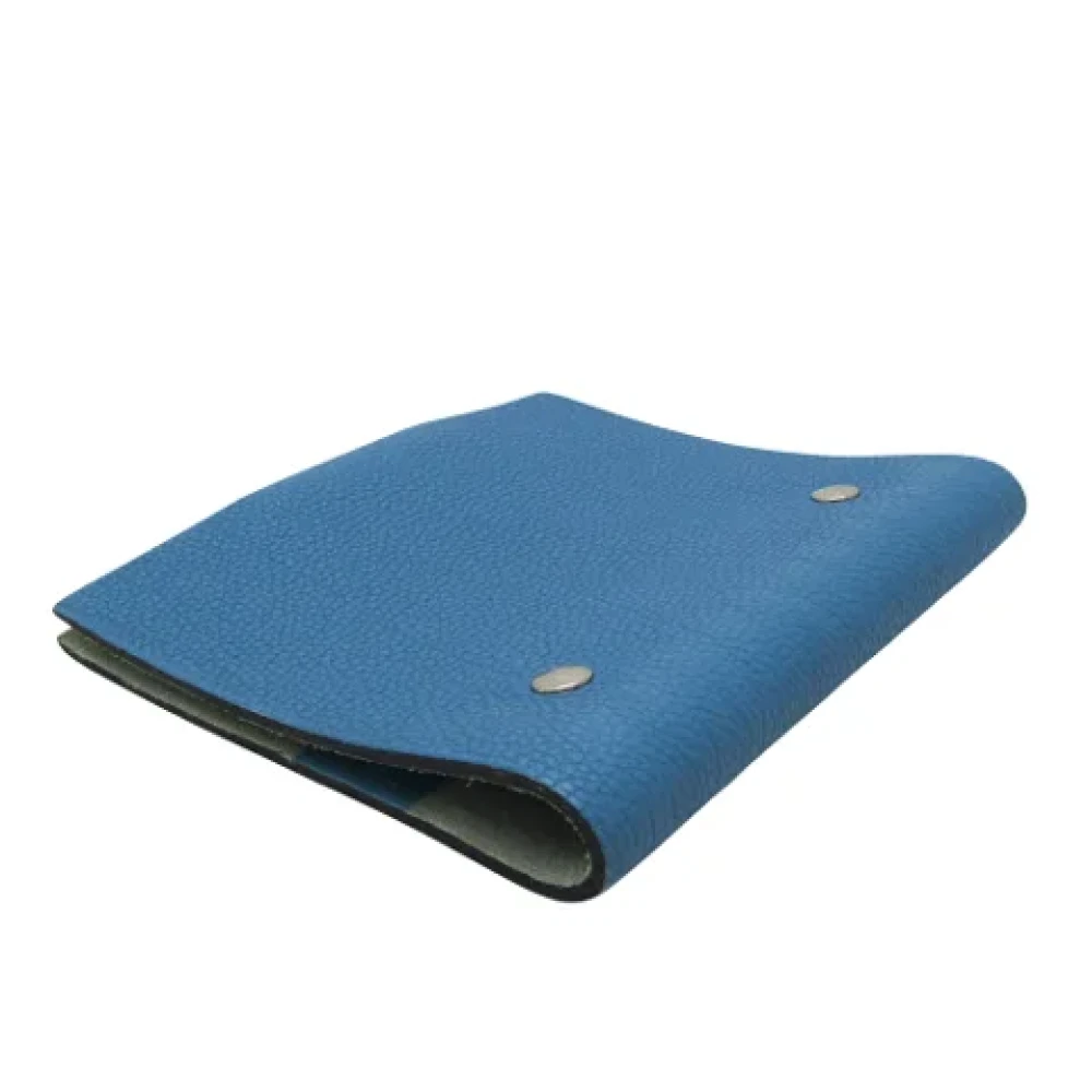 Hermès Vintage Pre-owned Leather home-office Blue Dames