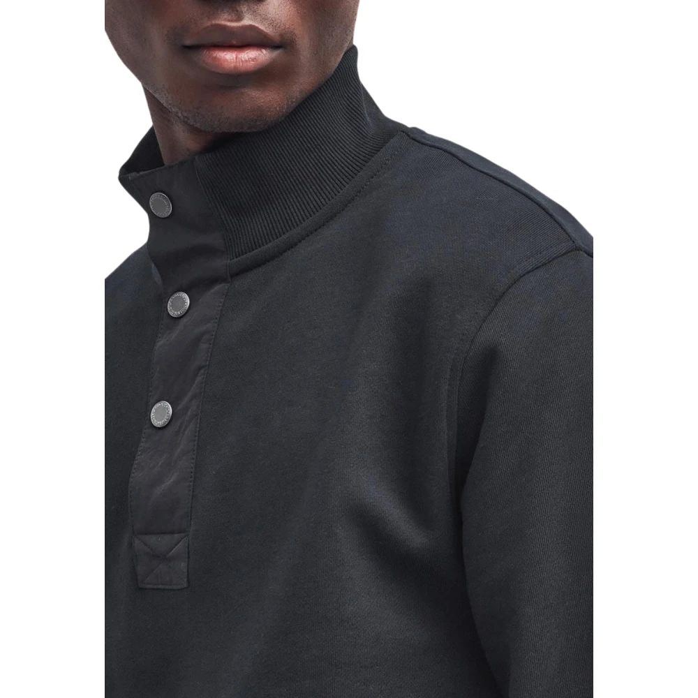 Barbour Flight Half Zip Sweatshirt Zwart Black Heren