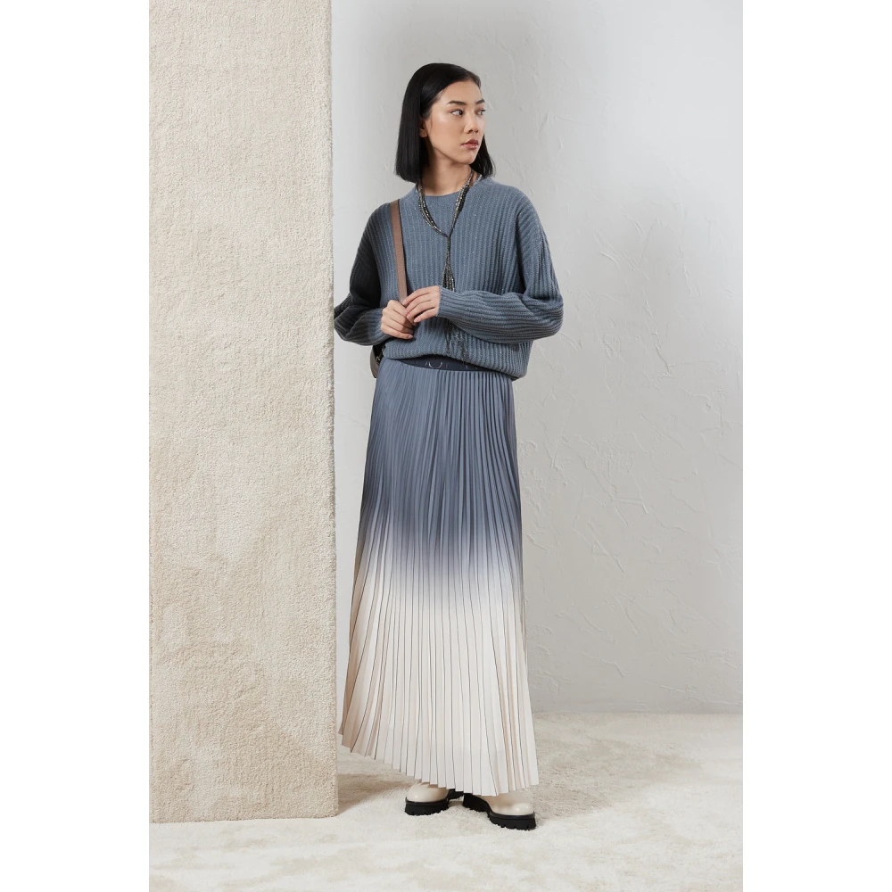 PESERICO Geplooide rok met elastische taille Multicolor Dames