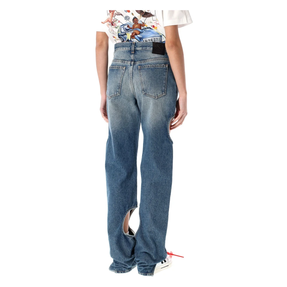 Off White Meteor Denim Jack Blue Dames
