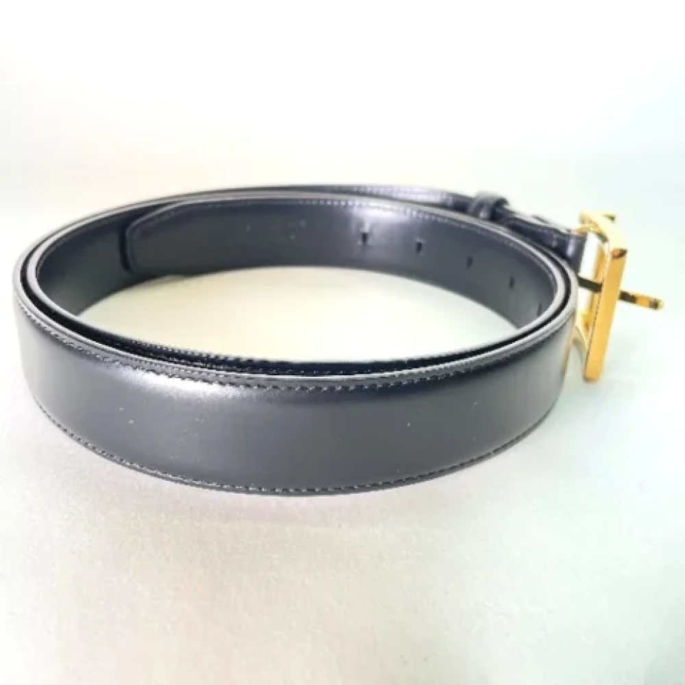Bvlgari Vintage Pre-owned Leather belts Black Heren