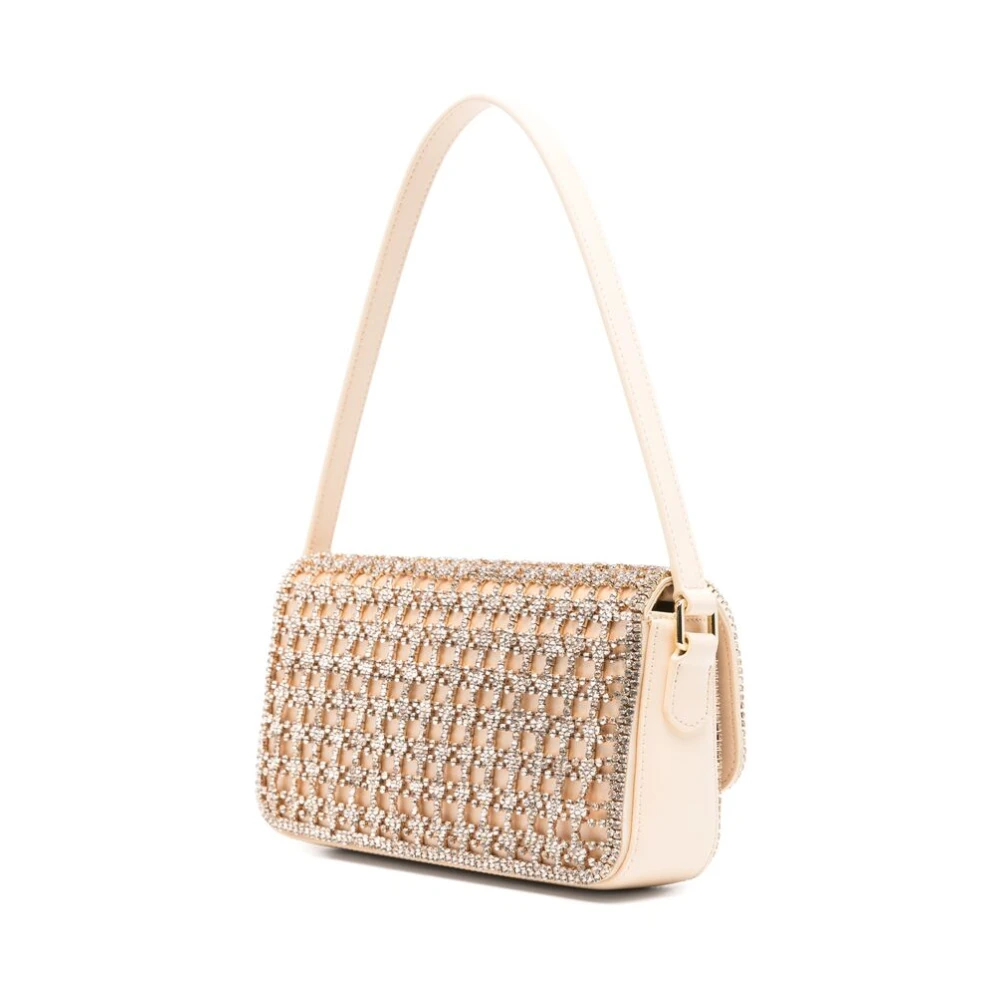 Self Portrait Beige Schoudertas met Kettingband Beige Dames