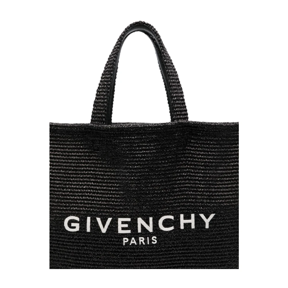 Givenchy Raffia Tote Tas G-Tote Lijn Black Dames