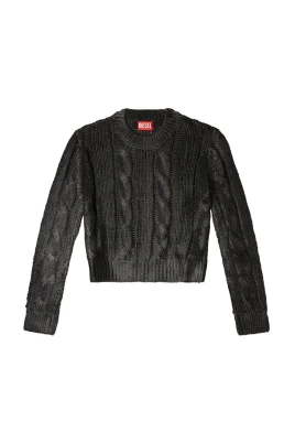 Cable Knit Cropped Sweater