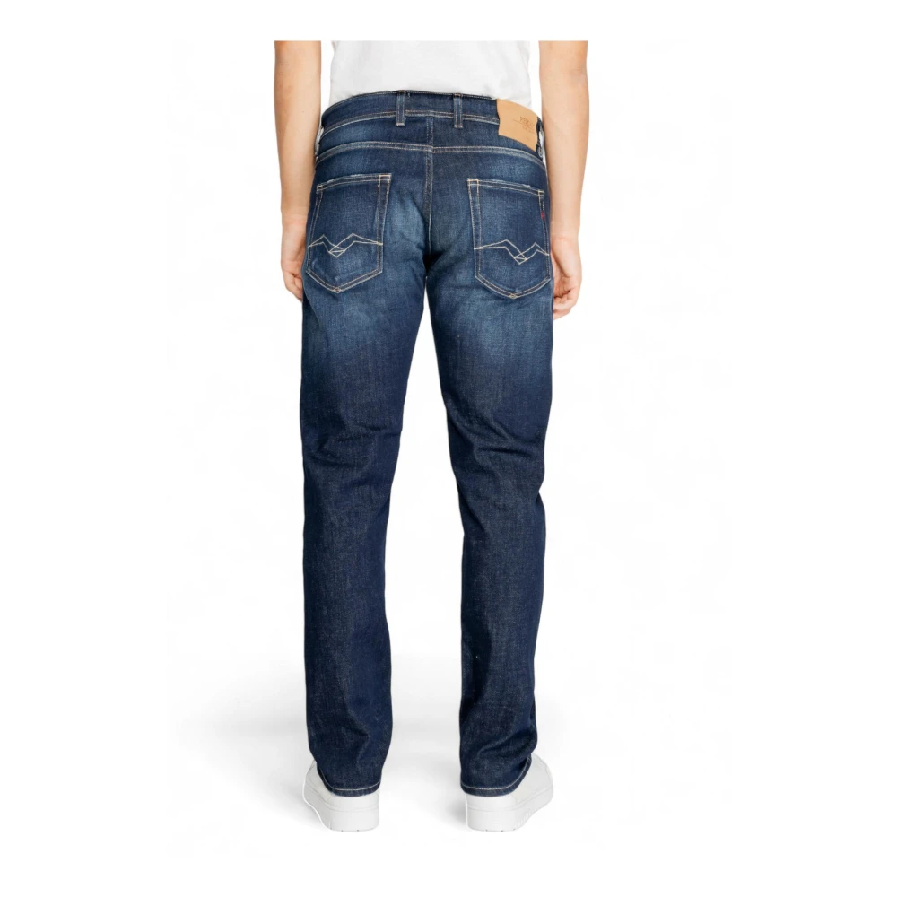 Replay Slim Fit Zip Jeans Blue Heren