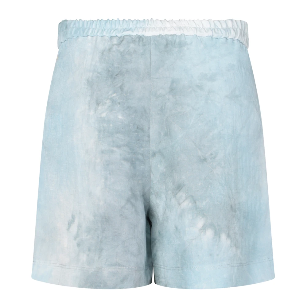 IRO Elegante Linnen Shorts met Minimalistisch Design Blue Dames