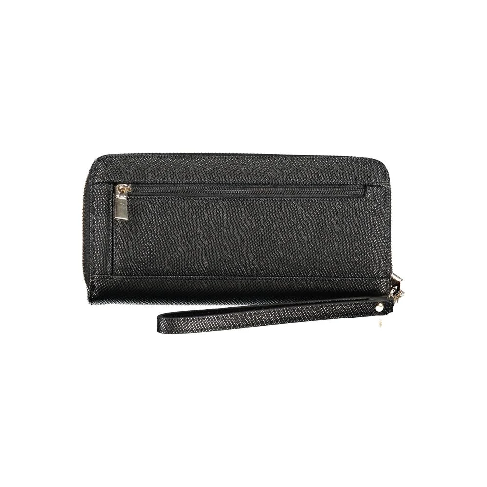 Guess Zwarte Portemonnee met Rits en Meerdere Compartimenten Black Dames
