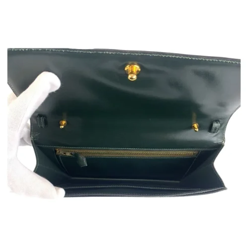 Hermès Vintage Pre-owned Leather shoulder-bags Green Dames