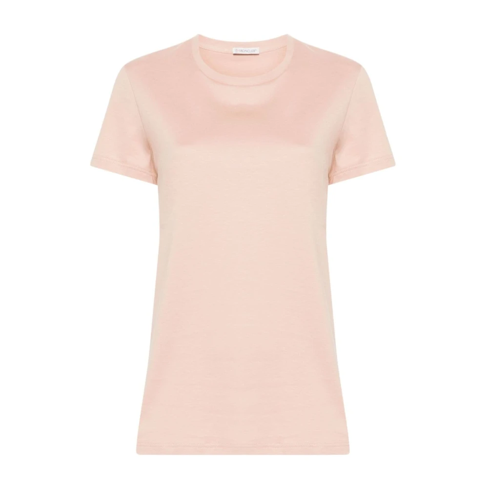 Moncler Roze T-shirts en Polos Lichtgewicht Jersey Pink Dames