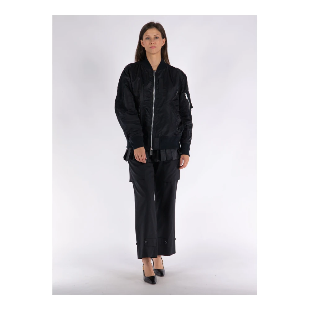 Sacai Nylon Twill Blouson Jas Black Dames
