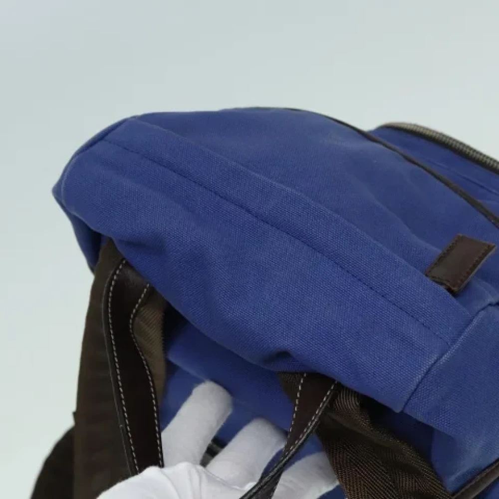 Prada Vintage Pre-owned Canvas backpacks Blue Dames