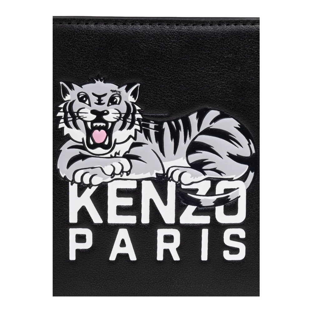 Kenzo Leren portemonnee Black Heren