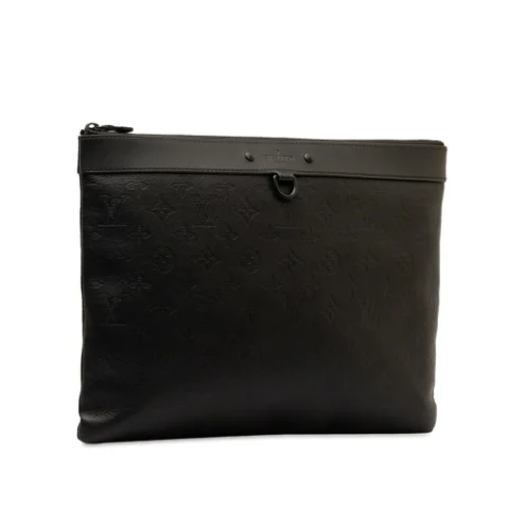 Louis Vuitton Vintage Pre-owned Leather clutches Black Dames